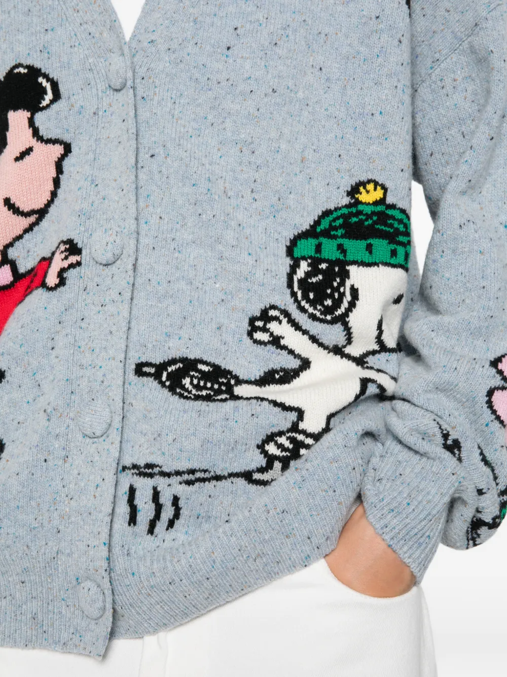 MC2 Saint Barth Vest met pinda-intarsia en vlekken Blauw