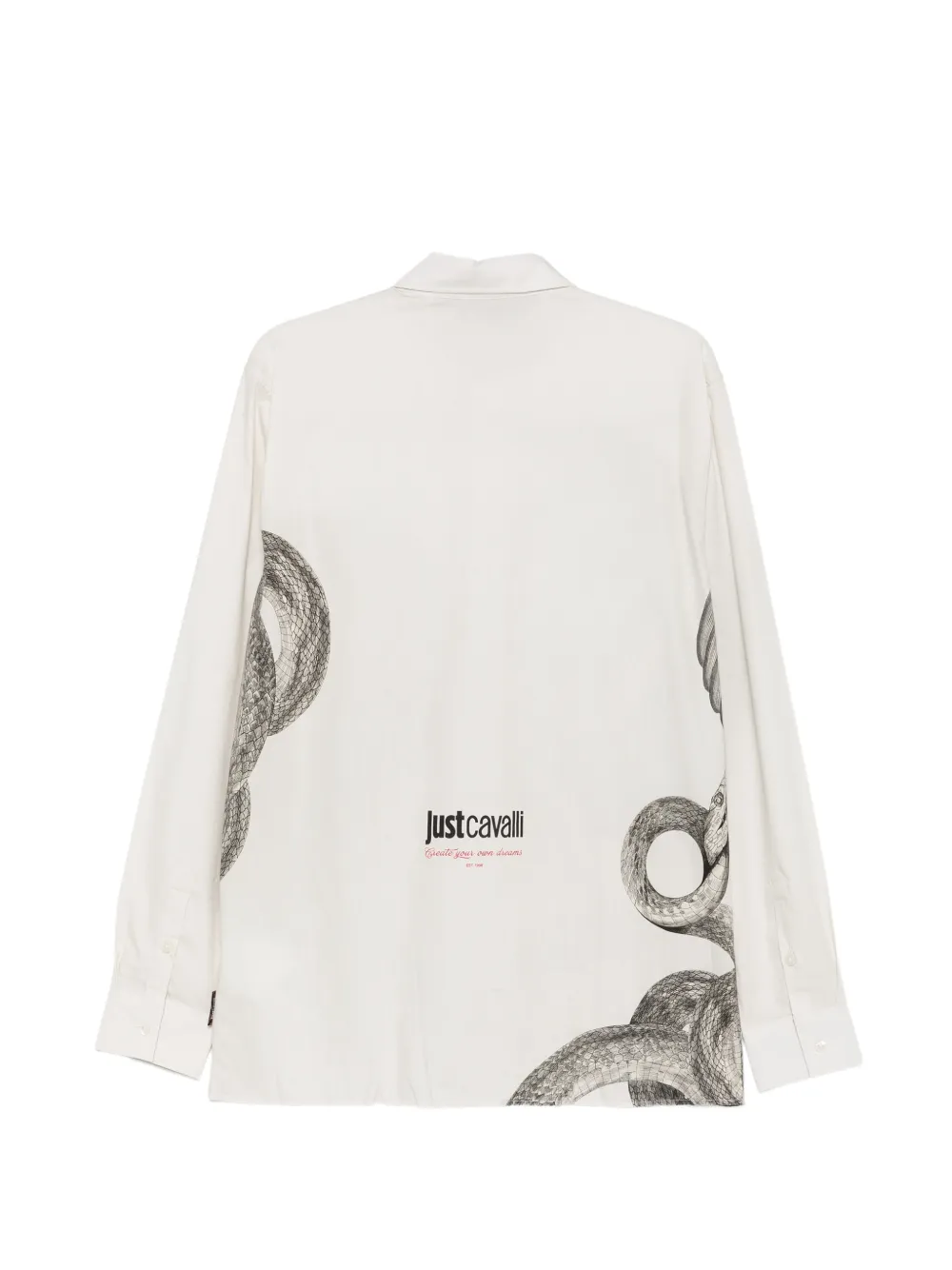 Just Cavalli animal-print long-sleeve shirt Beige