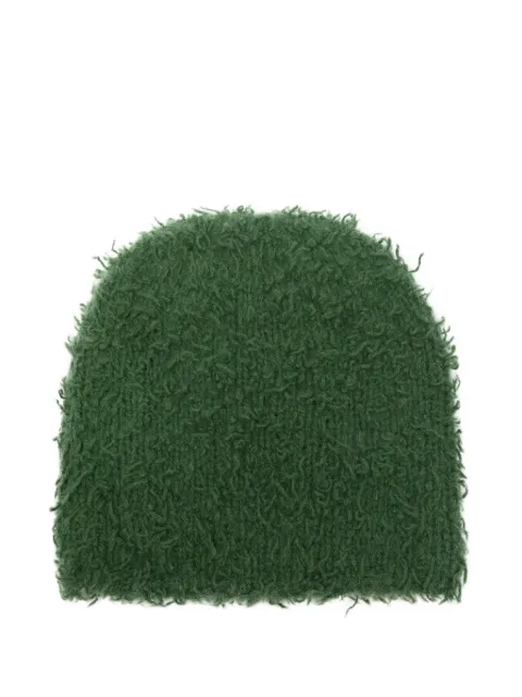Warm-Me fringed bouclé beanie hat