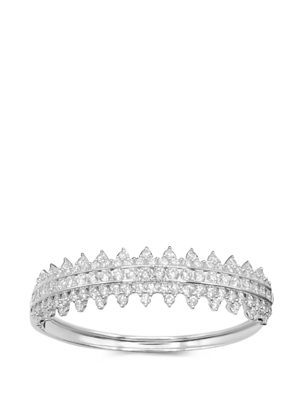 HZMER JEWELLERY Tara crystal-embellished bangle bracelet - Silber