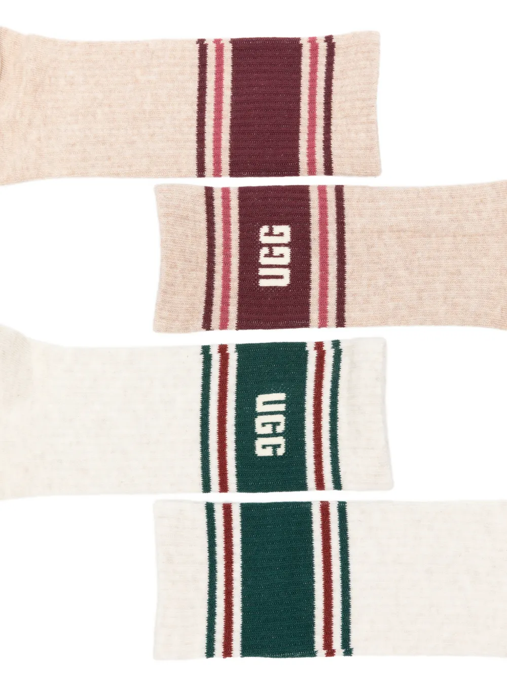 UGG Jedlyn Varsity logo-intarsia socks Beige