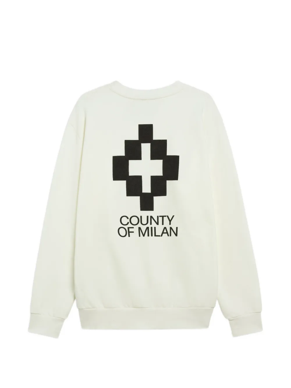 COUNTY OF MILAN Cross sweater met logo-print Beige