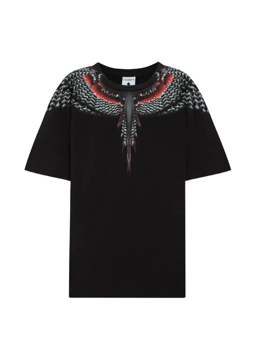 COUNTY OF MILAN T-Shirt mit Flügel-Print - Schwarz