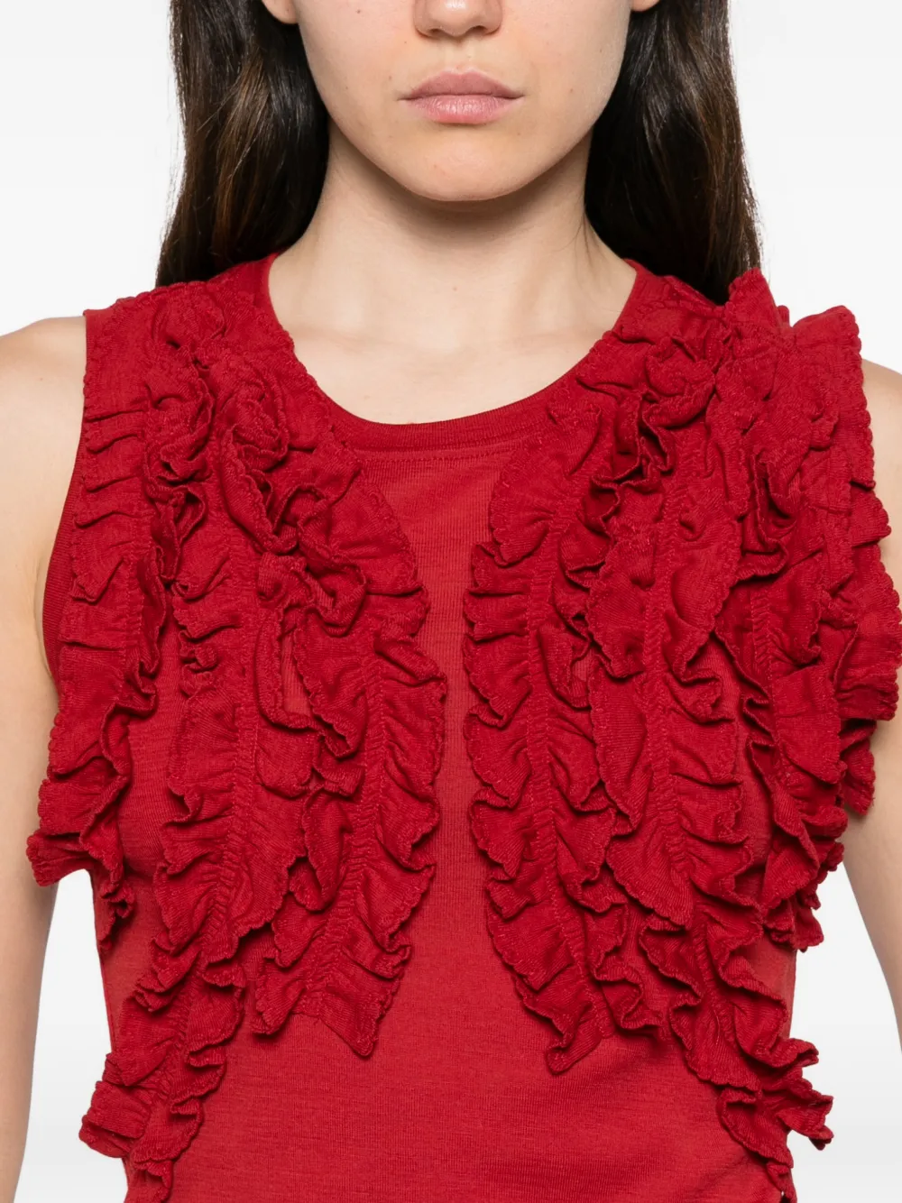Ulla Johnson Vesna top met ruches Rood