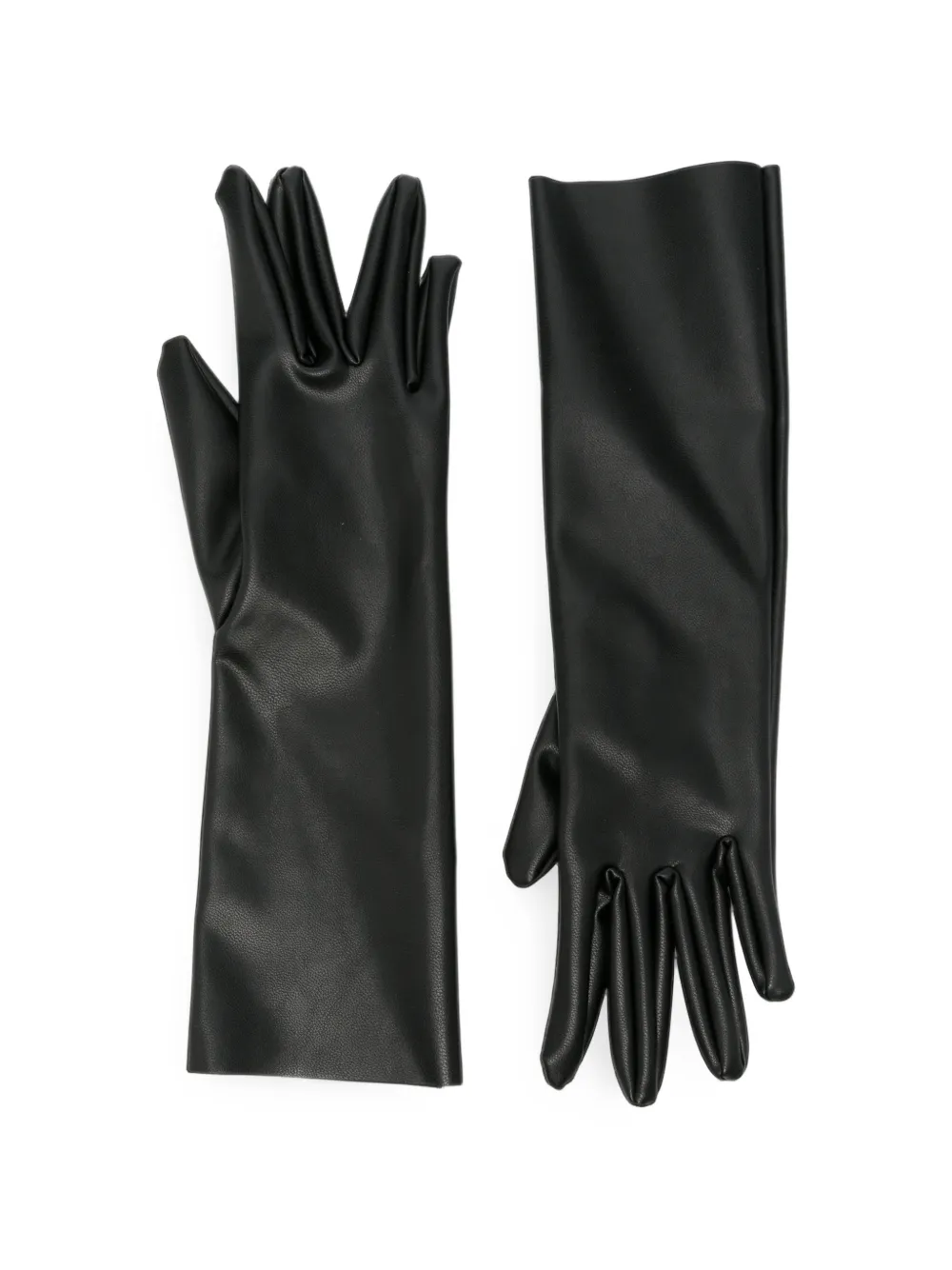Norma Kamali grained-effect gloves - Nero