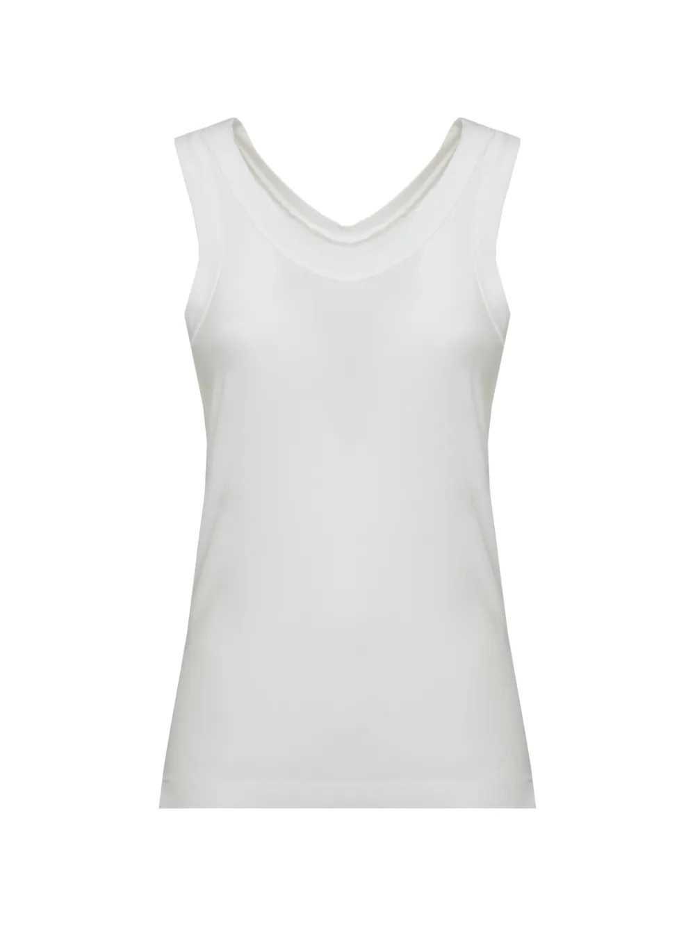 Norma Kamali Racer scoop-neck T-shirt - Blanc Norma Kamali Racer scoop-neck T-shirt - Blanc
