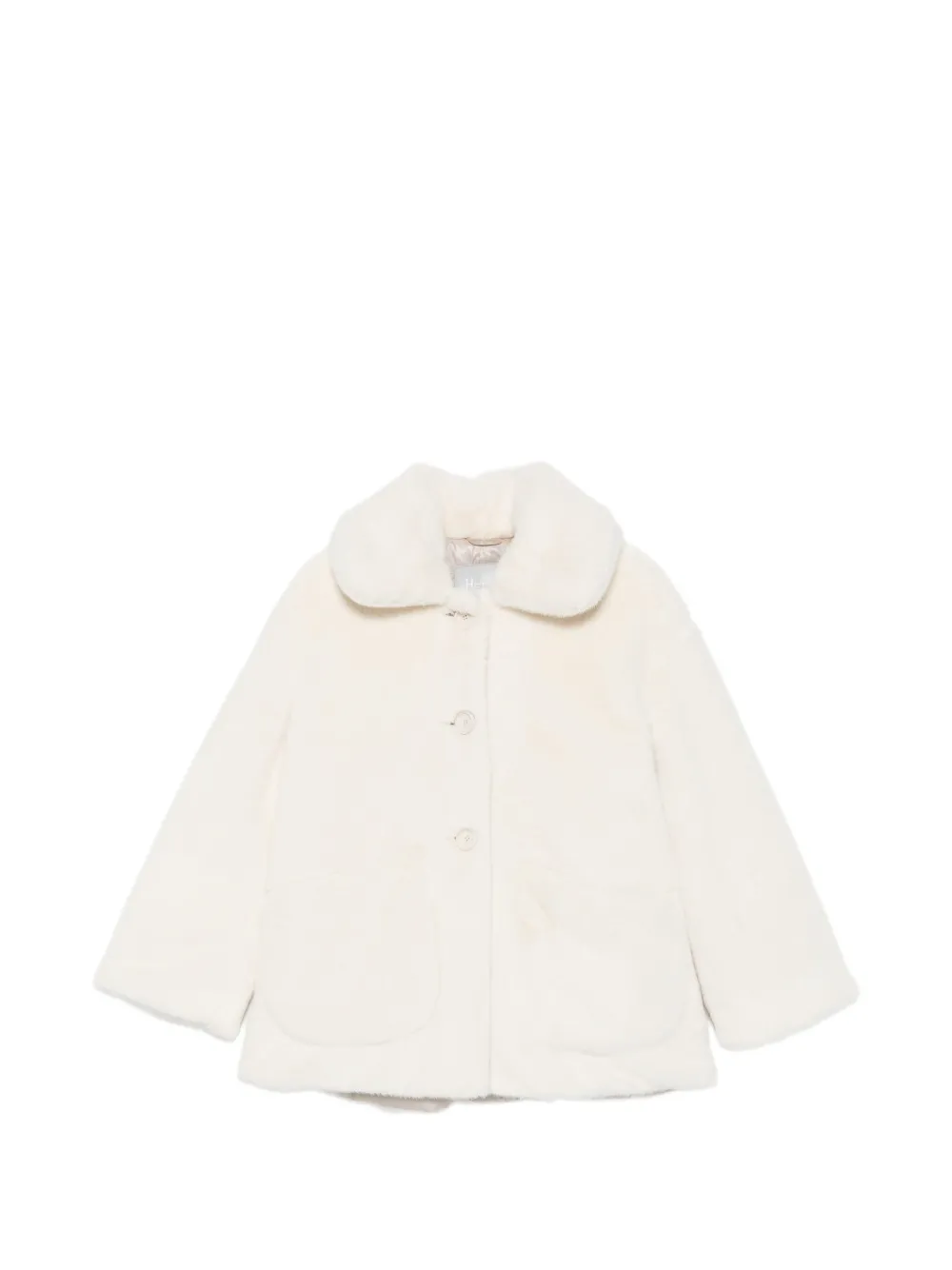 Herno Kids Peter Pan collar coat Wit