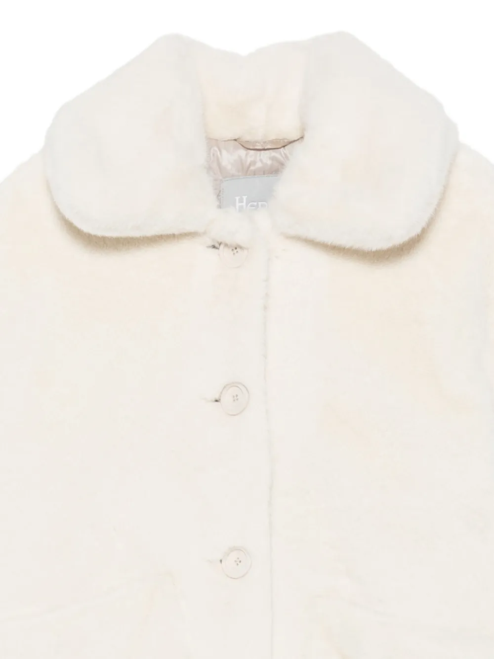 Herno Kids Peter Pan collar coat Wit