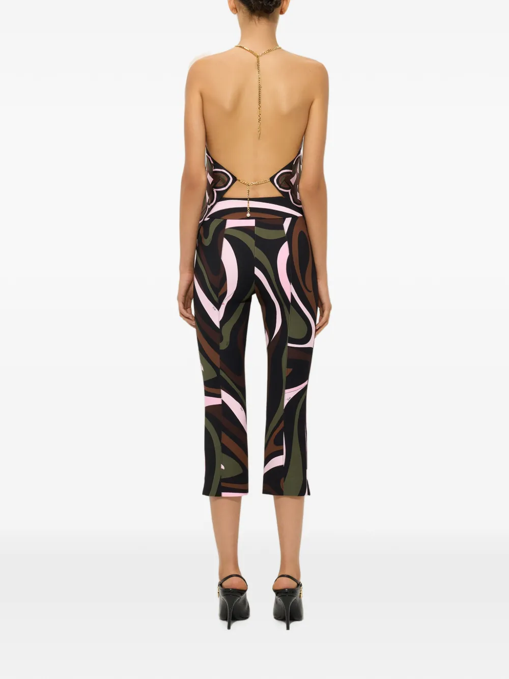 PUCCI Capri broek met Marmo-print Zwart