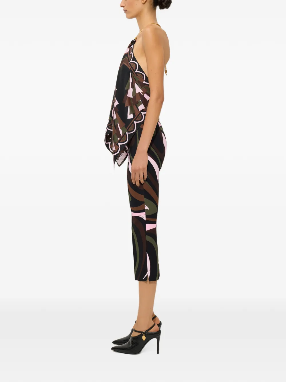 PUCCI Capri broek met Marmo-print Zwart