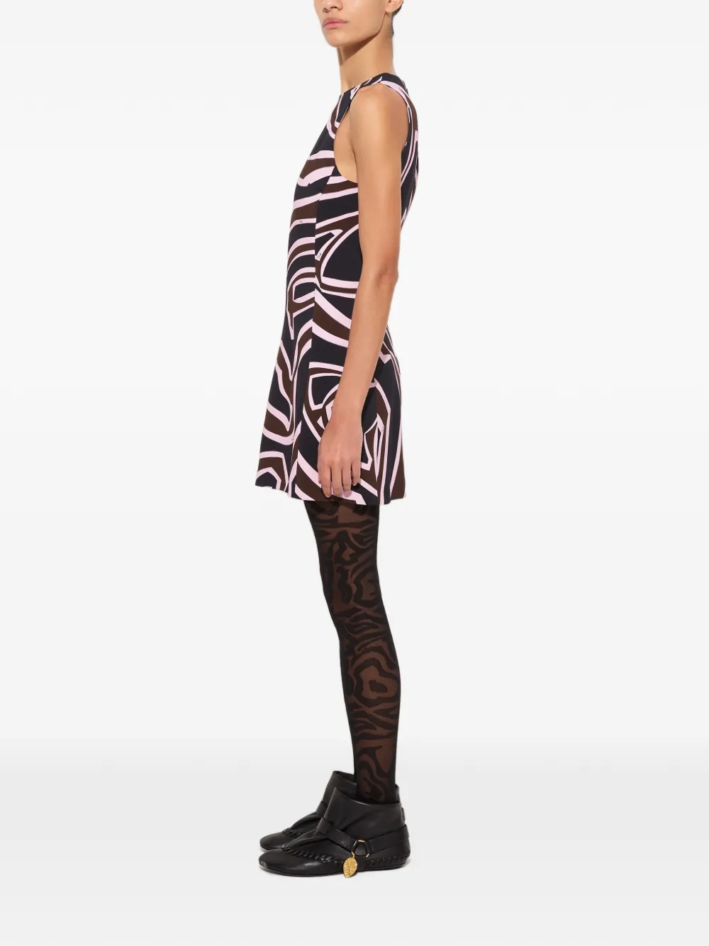 PUCCI Cady jurk met Labirinto-print Zwart