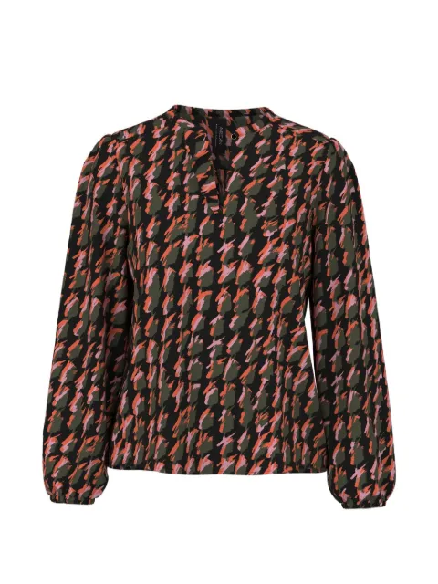 MARCCAIN abstract houndstooth-print blouse