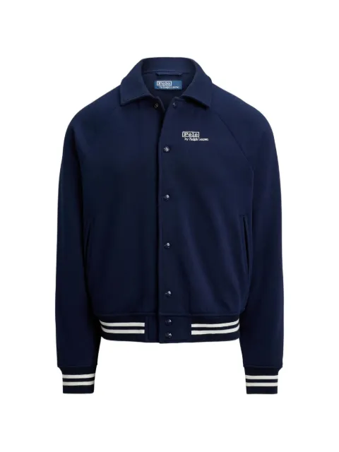 Polo Ralph Lauren logo-embroidered striped-trim bomber jacket
