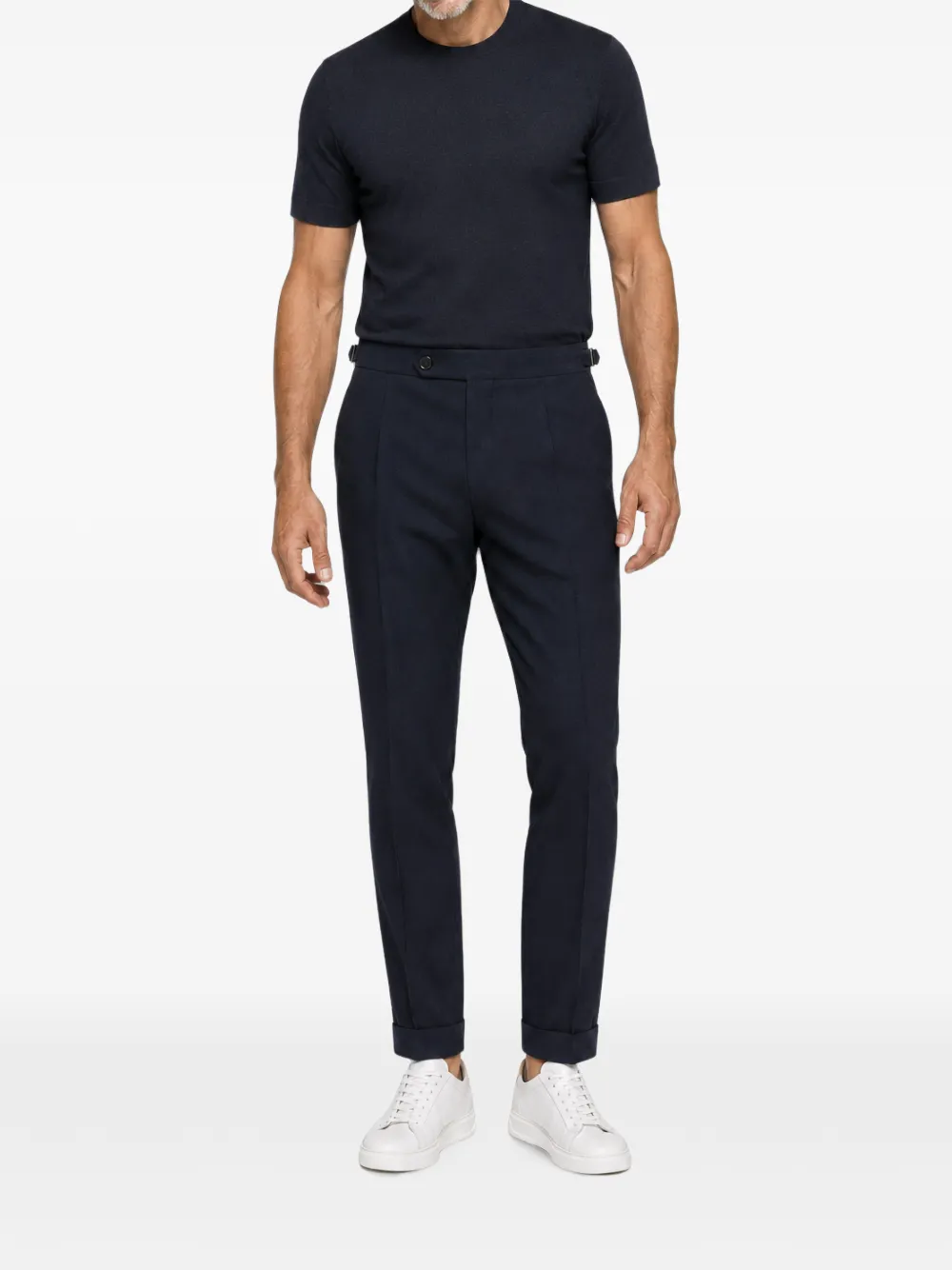 FRANZESE COLLECTION Stefano De Martino wollen plooibroek Blauw