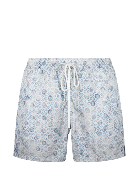 Fedeli floral-print drawstring swim shorts