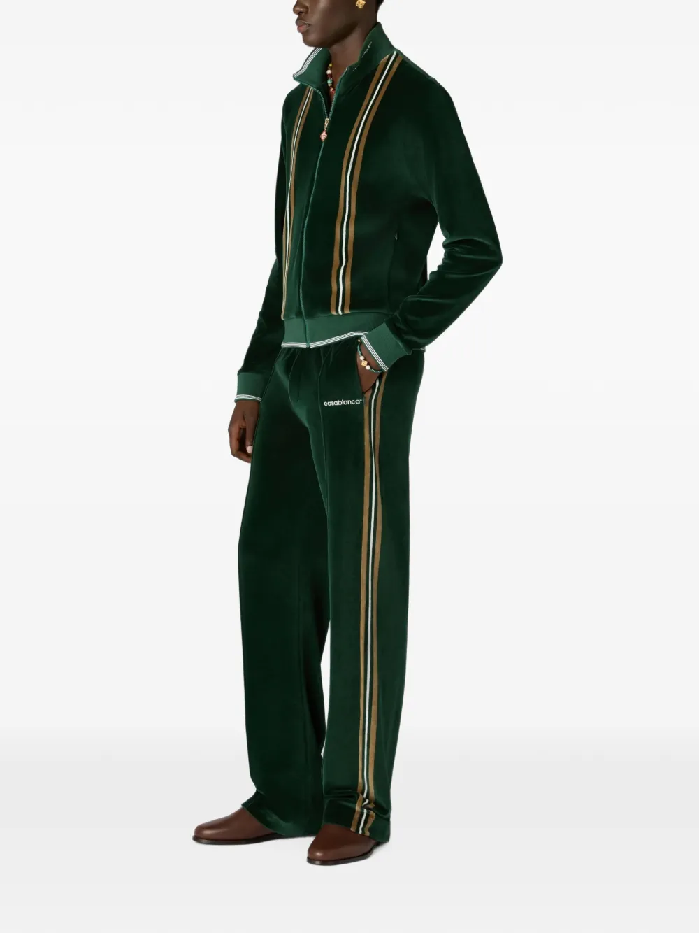 Casablanca Trainingsbroek met geborduurd logo Groen