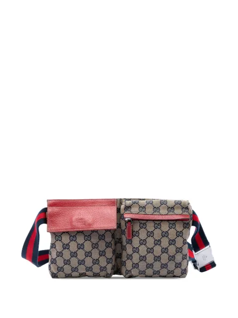 Gucci Pre-Owned sac banane GG en toile Web Double Pocket (2000-2015)