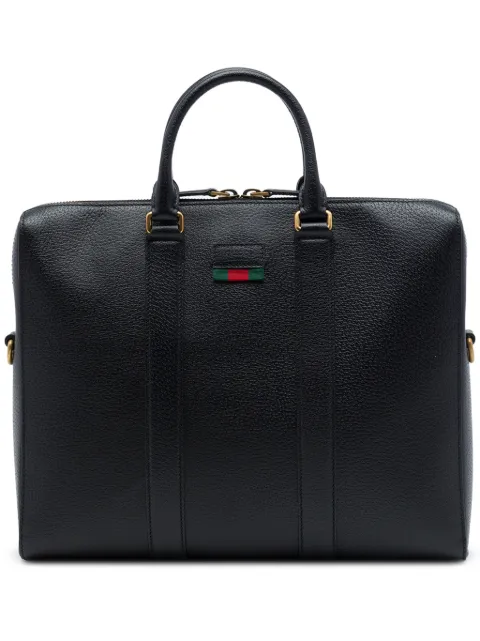 Gucci Pre-Owned 2016-2026 Calfskin Web business bag