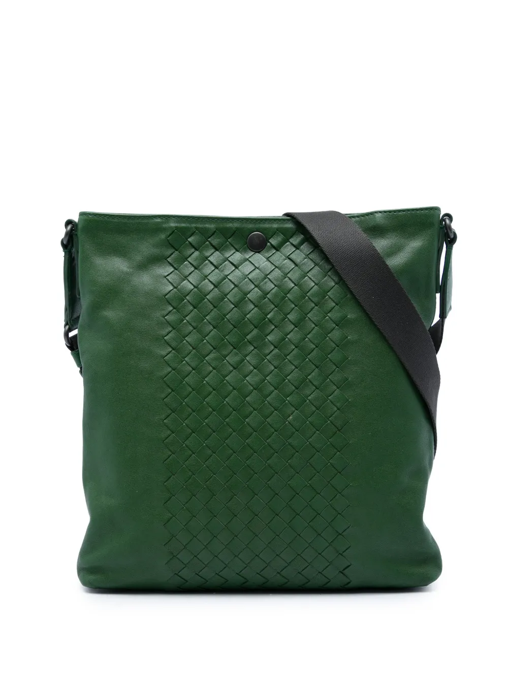 Bottega Veneta Pre-Owned 2012-2026 Intrecciato Trimmed Nappa crossbody bag - Grün