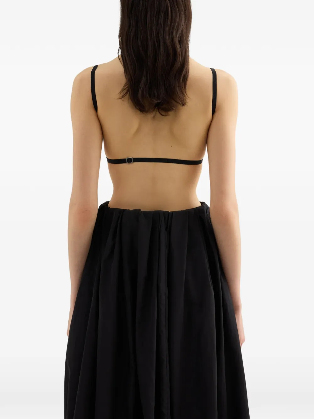 Jil Sander Zijden faille top Zwart