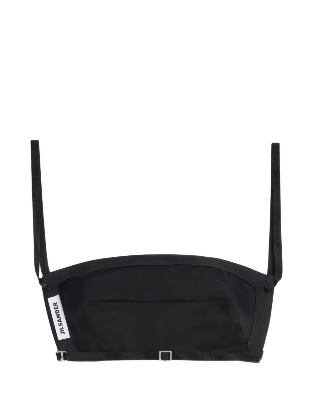 Jil Sander silk faille top - Nero