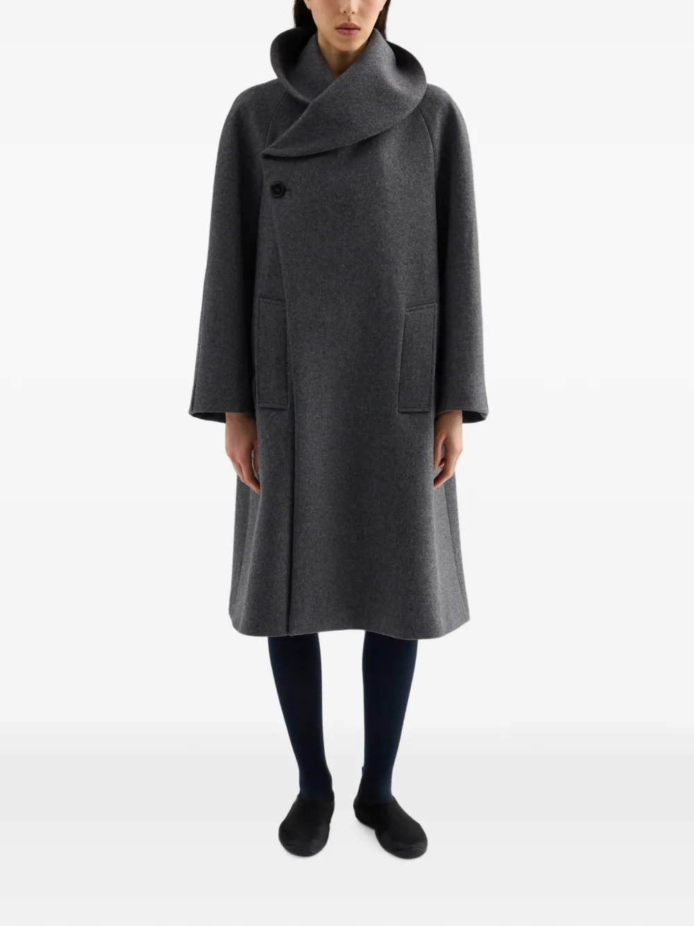 Jil Sander double wool coat Grijs