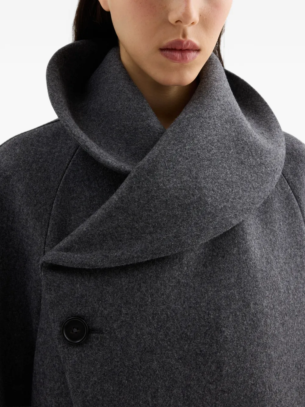 Jil Sander double wool coat Grijs