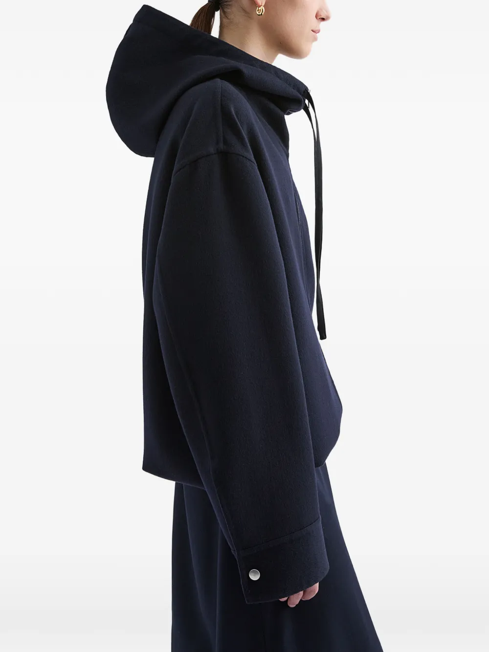 Jil Sander Lichtgewicht kasjmieren jack Blauw