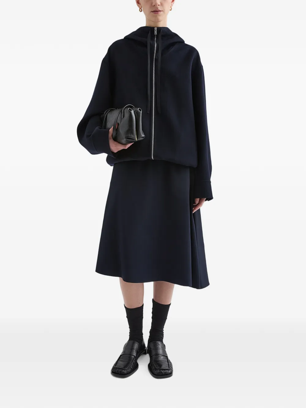Jil Sander Lichtgewicht kasjmieren jack Blauw