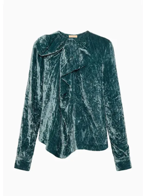 Ulla Johnson blusa Vesa de terciopelo con detalle de moño
