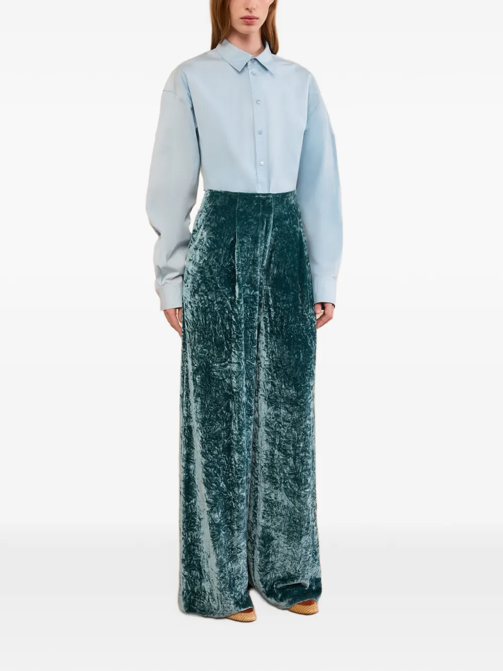 Ulla Johnson Elan fluwelen broek Groen
