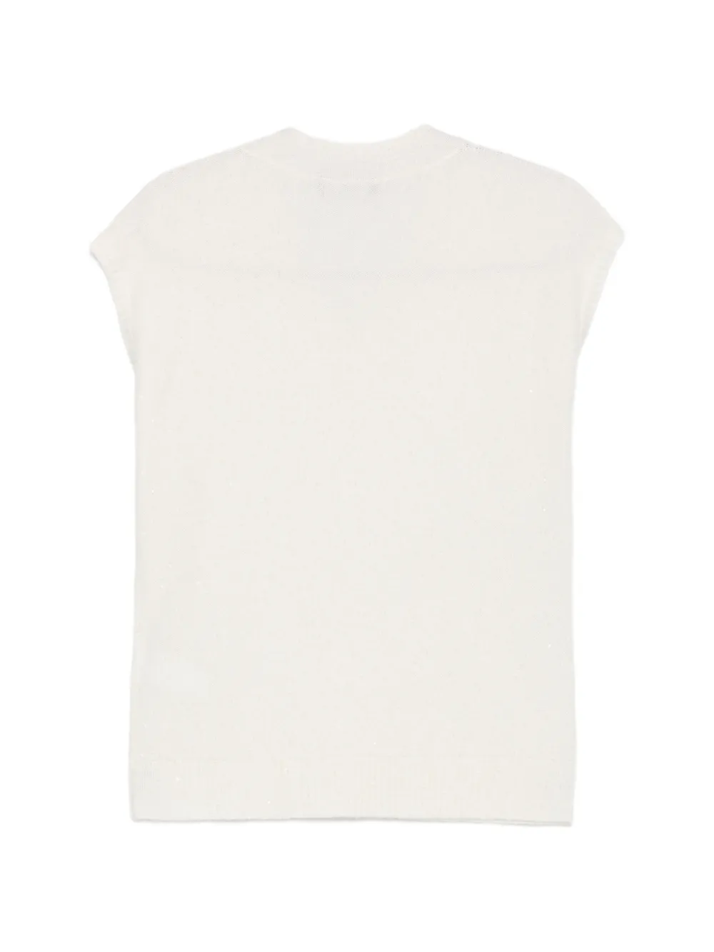 Fabiana Filippi sequin-embellished V-neck vest Wit
