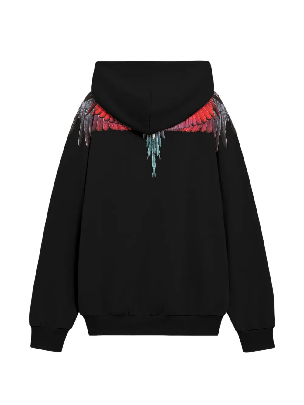 COUNTY OF MILAN Hoodie met vleugelprint Zwart