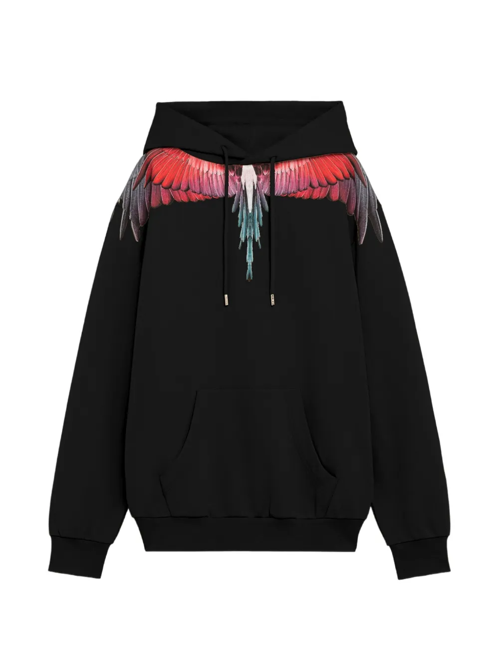 COUNTY OF MILAN Hoodie mit Flügel-Print - Schwarz