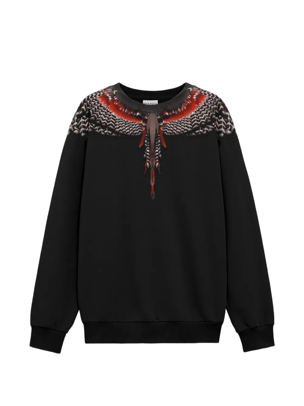 COUNTY OF MILAN Wings-print sweatshirt Zwart