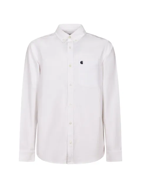 Carhartt WIP oxford logo-embroidered shirt