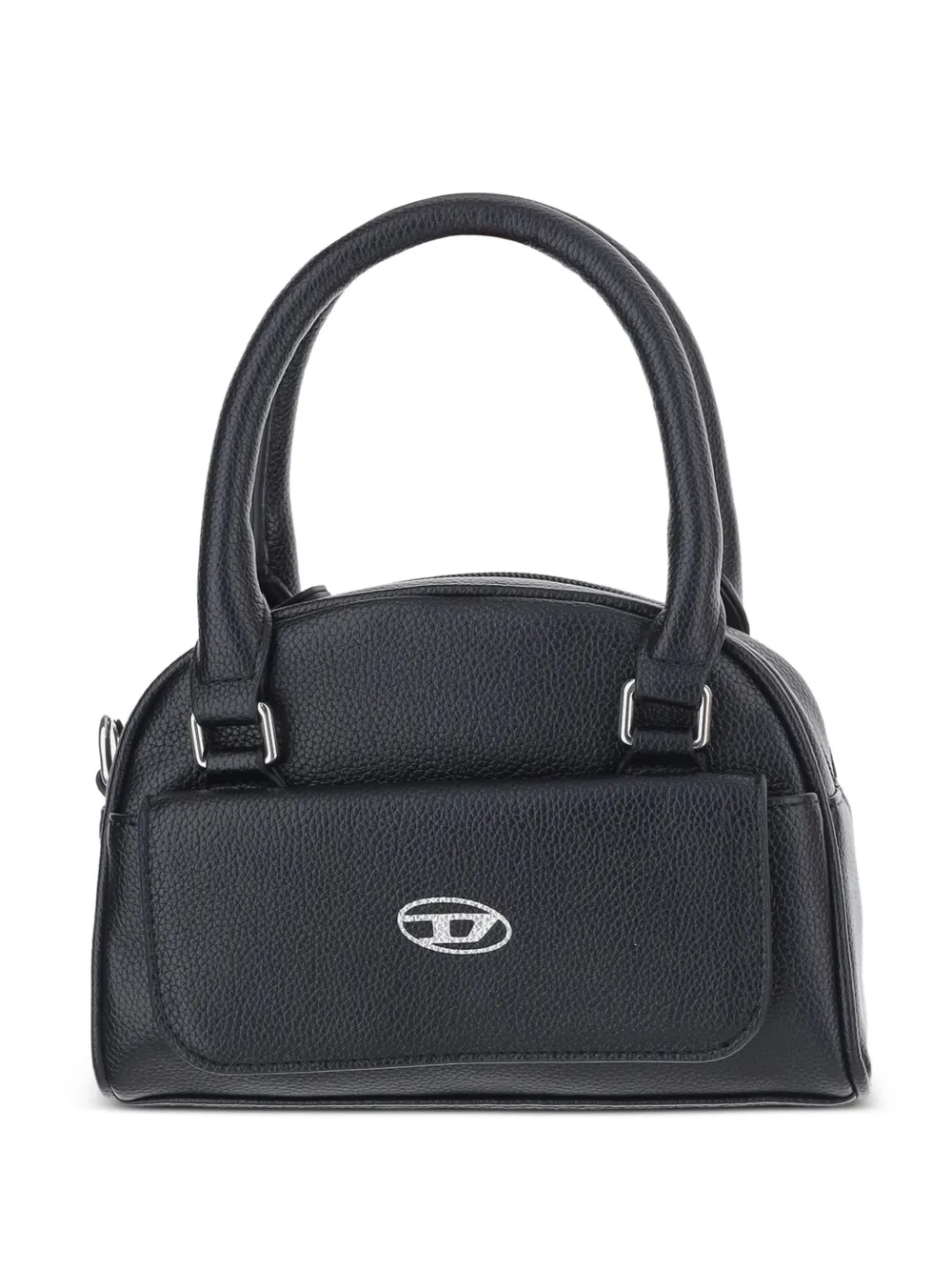 Diesel Kids Wredy logo-plaque tote bag - Nero
