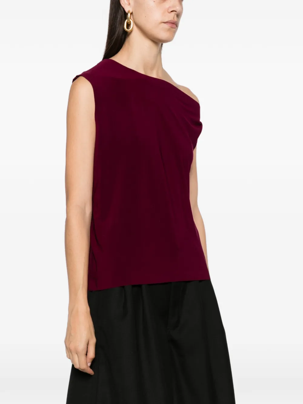 Norma Kamali Off-shoulder top Paars