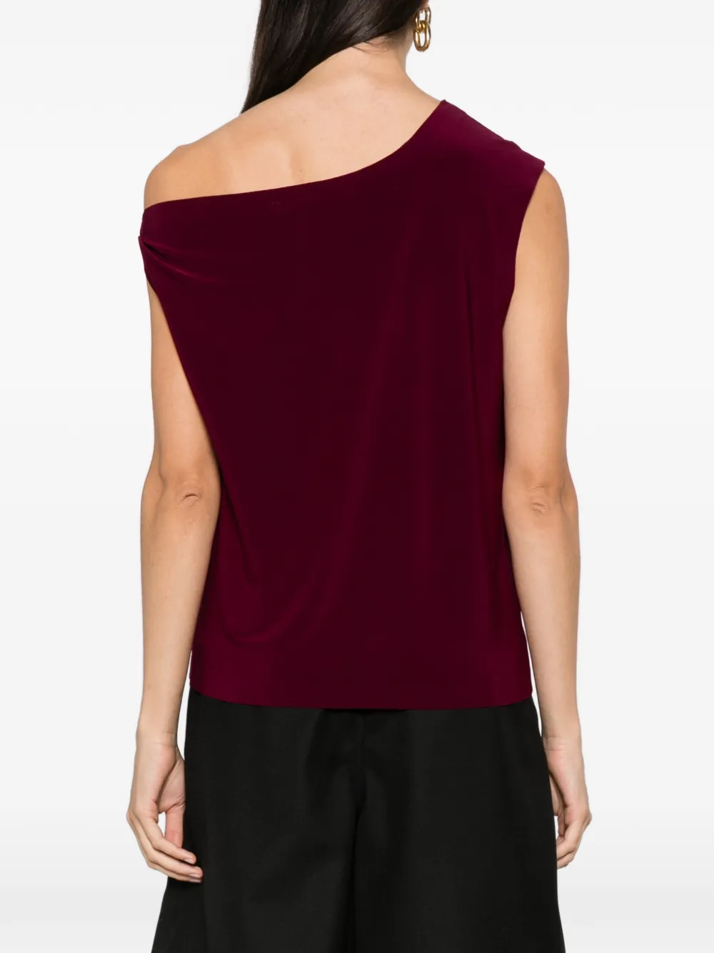 Norma Kamali Off-shoulder top Paars