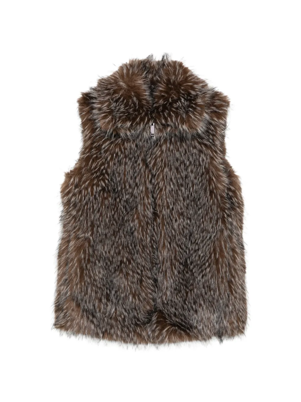 DVF Diane von Furstenberg Malin faux-fur gilet - Brown