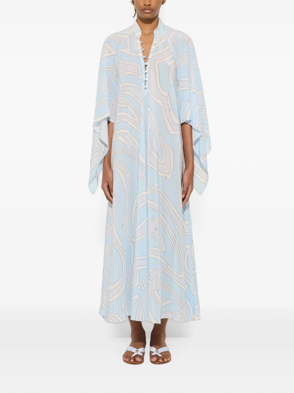 PUCCI Lange tuniek met Labirinto-print Blauw