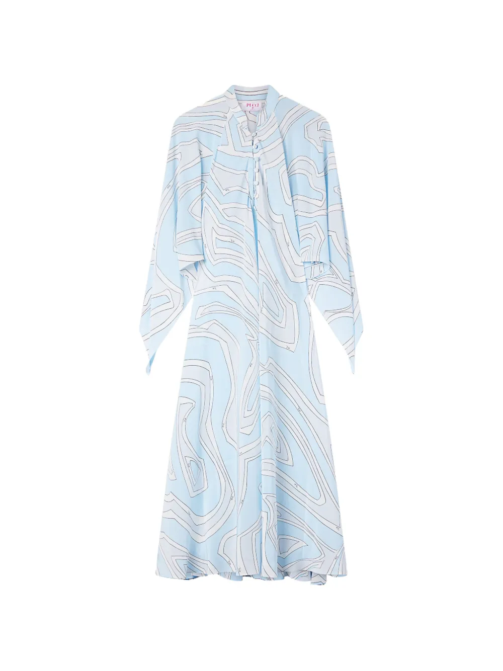 PUCCI caftan long à imprimé Labirinto - Bleu PUCCI caftan long à imprimé Labirinto - Bleu