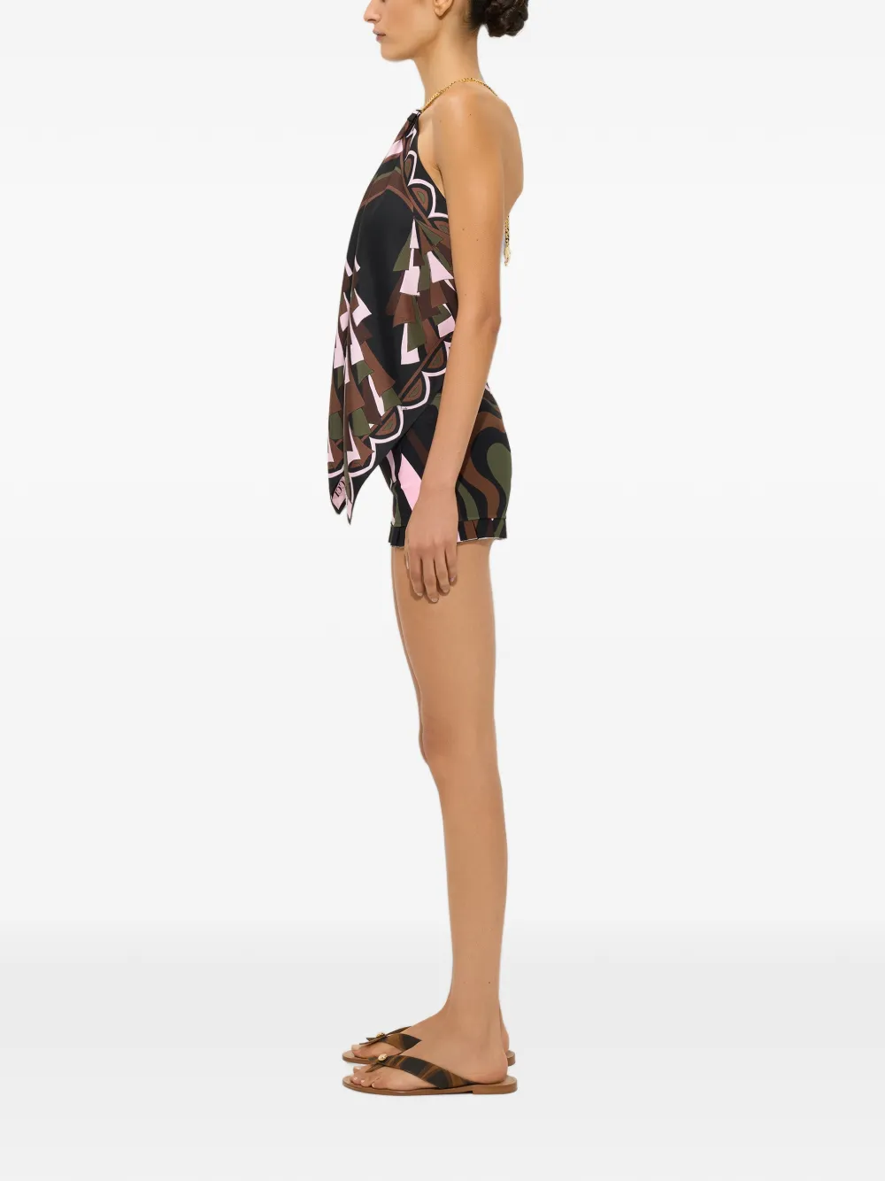 PUCCI Jersey shorts met Marmo-print Zwart