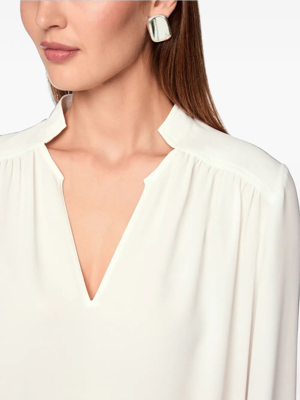 MARCCAIN Geplooide blouse met knoopmanchetten Wit