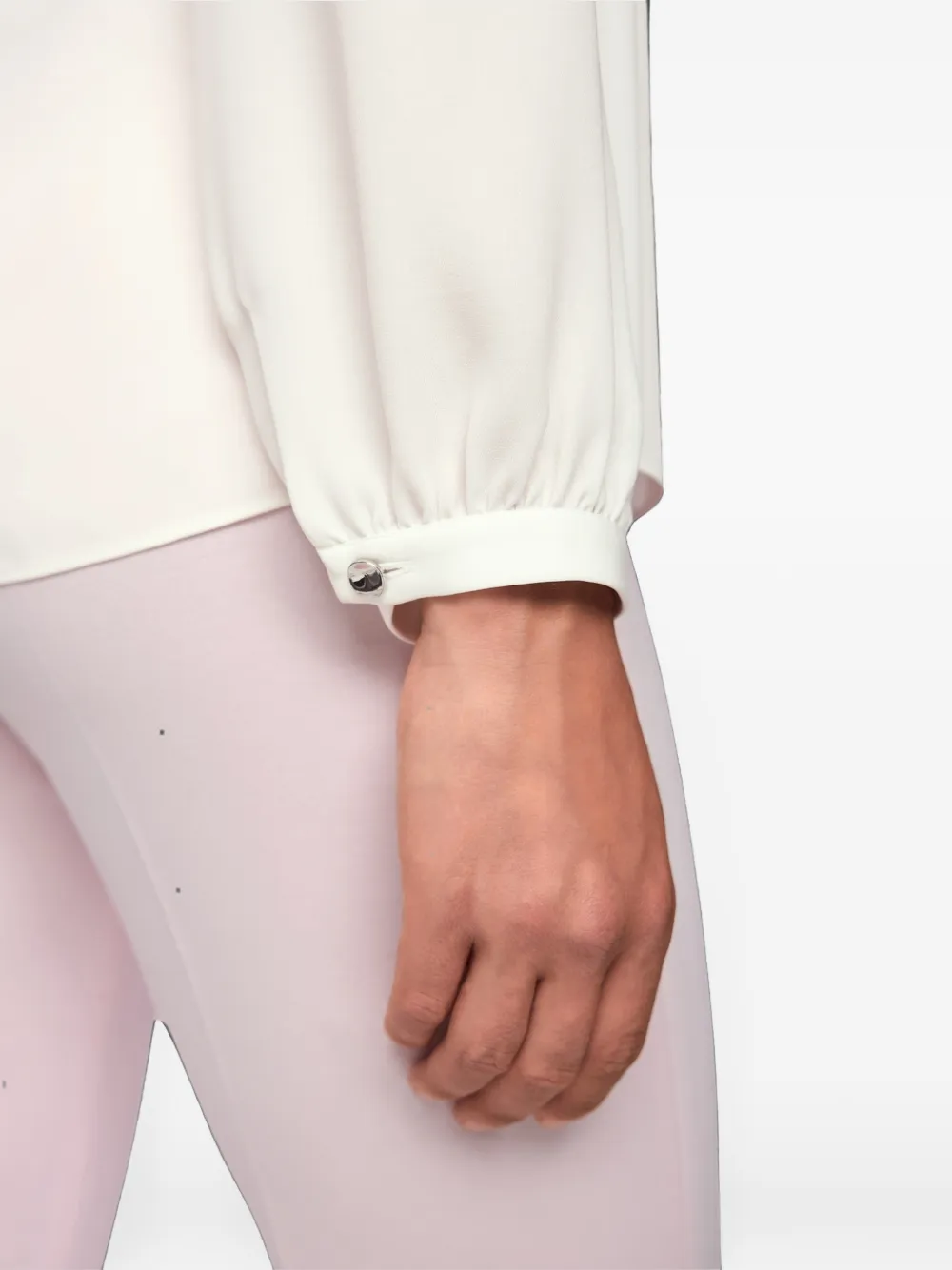 MARCCAIN Geplooide blouse met knoopmanchetten Wit