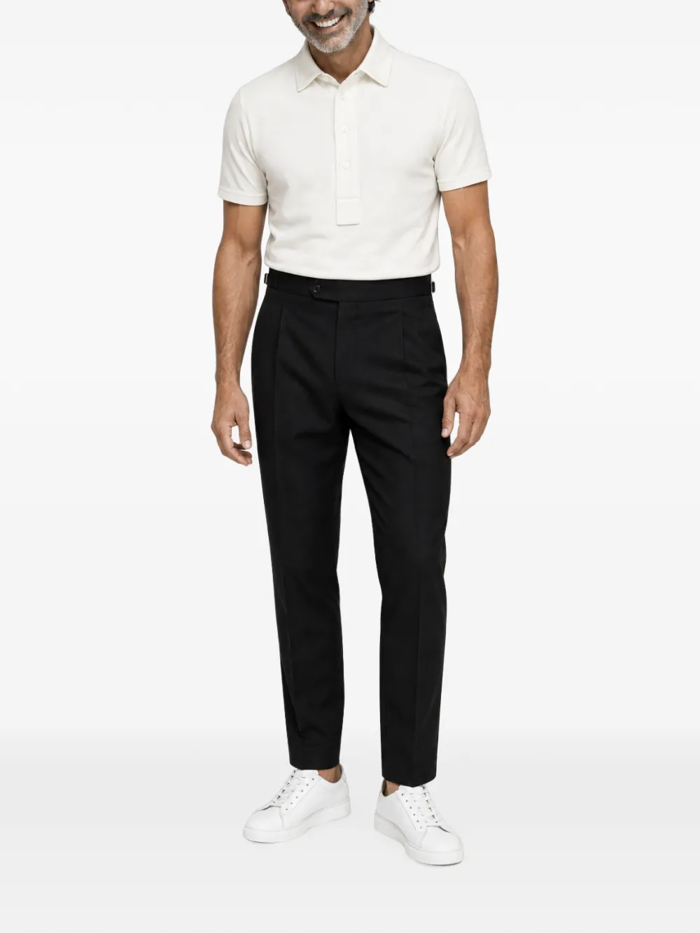 FRANZESE COLLECTION Stefano De Martino geplooide broek Zwart