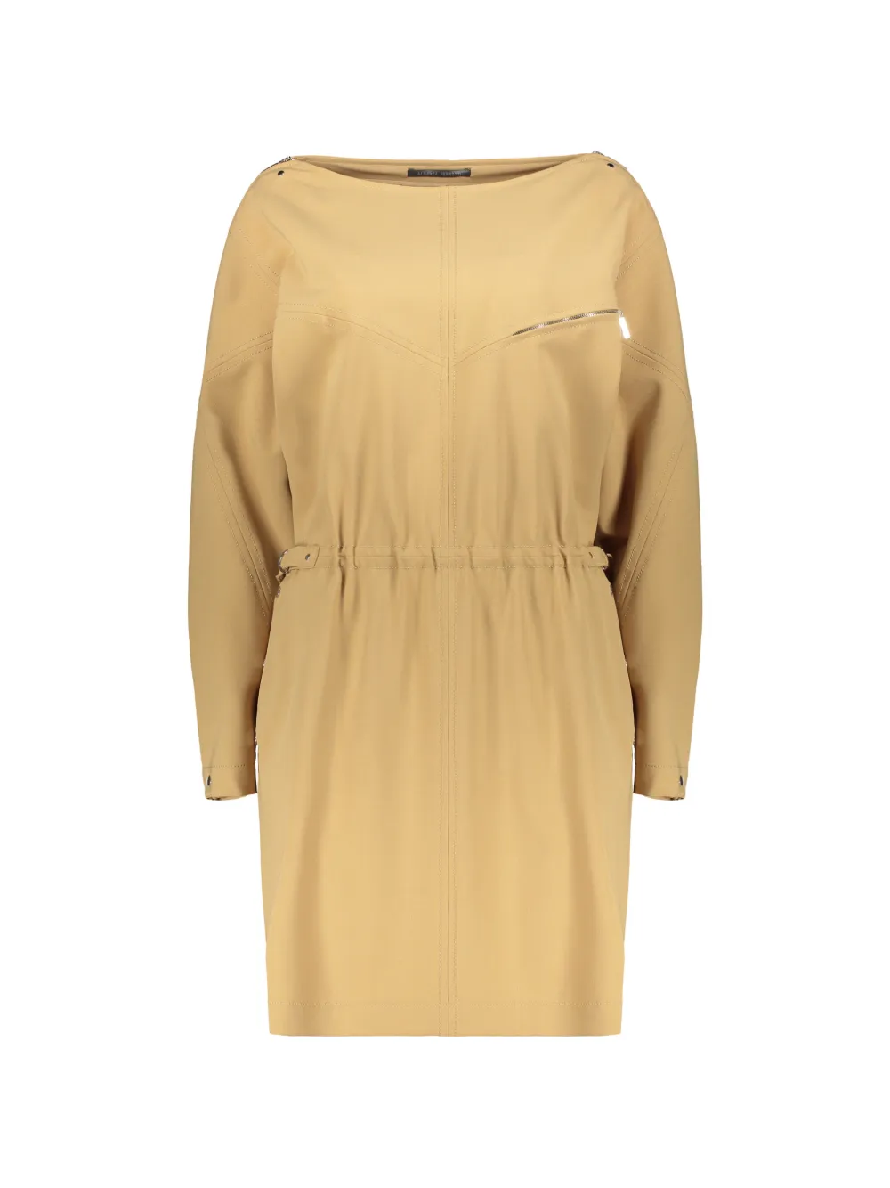 Alberta Ferretti belted long-sleeve mini dress - Giallo