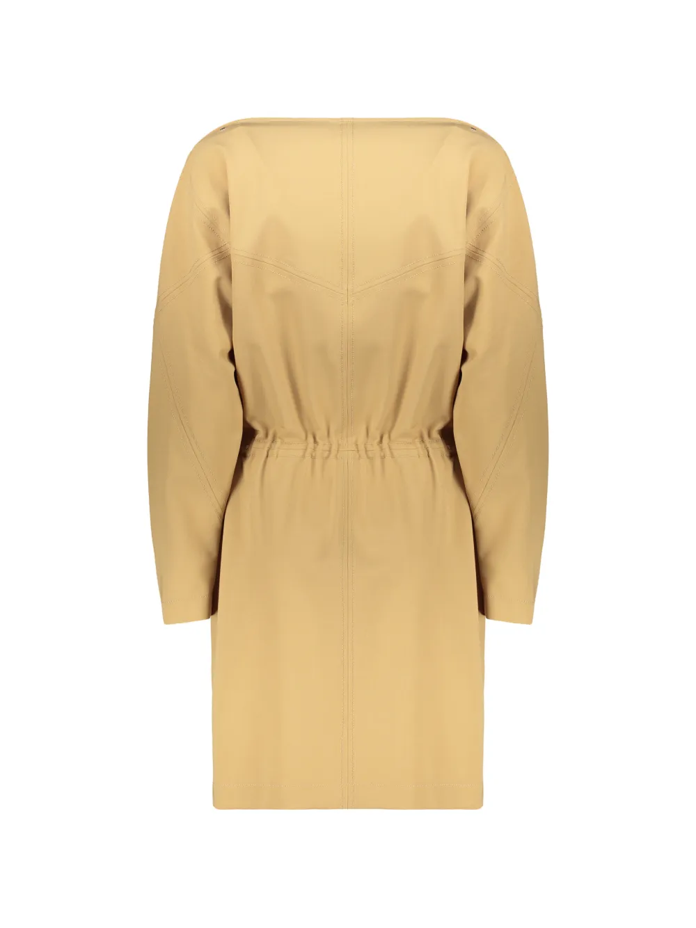 Alberta Ferretti Mini-jurk met lange mouwen en ceintuur Geel