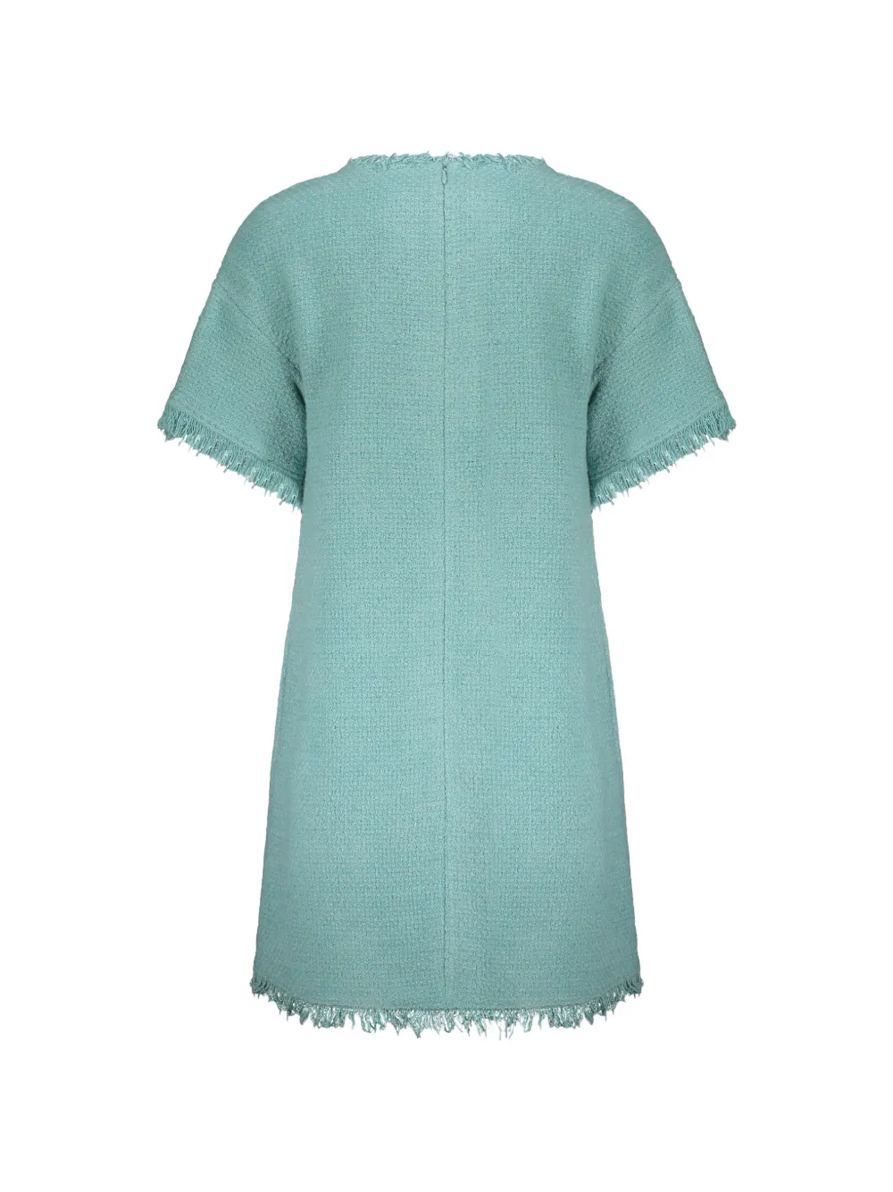 Alberta Ferretti Bouclé jurk met franje Groen