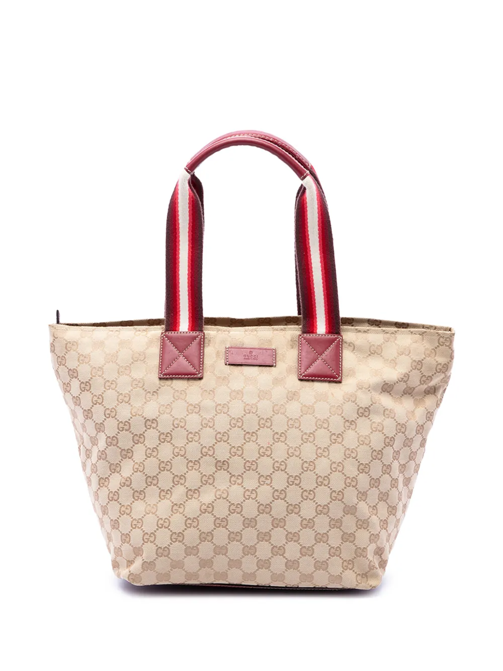 Gucci Pre-Owned 2016-2026 GG Canvas Web tote bag - Tons neutres Gucci Pre-Owned 2016-2026 GG Canvas Web tote bag - Tons neutres
